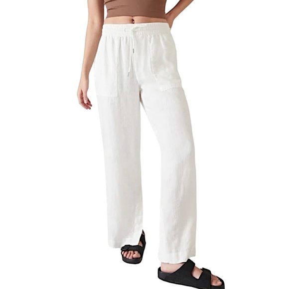 Athleta Retreat Linen Wide Leg Pant size M 851027 - Picture 1 of 12